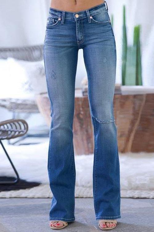 Clidress 70s Stretch Hip Hugger Jeans(S-4XL)