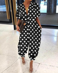 Clidress Retro Radish Plus Size Jumpsuit