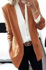 Clidress No Button Leisure Suit Blazer