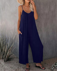 Clidress Pocket Sling Casual Jumpsuit
