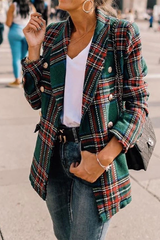 Clidress Plaid British Style Cardigan