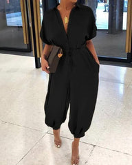 Clidress Retro Radish Plus Size Jumpsuit