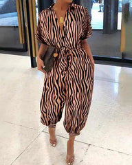 Clidress Retro Radish Plus Size Jumpsuit