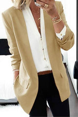 Clidress No Button Leisure Suit Blazer