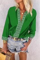 Clidress Bracelet Sleeve Retro Shirt