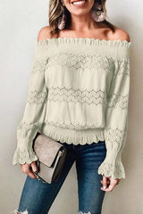 Clidress Flounce Lace Flower Top