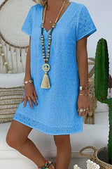 Clidress Stylish Lace A Line Dress