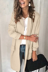 Clidress Lapel Long Overcoat Leisure Suits