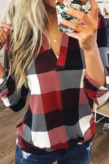 Clidress Scotland Plaid Top Shirt