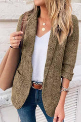 Clidress Smoky Gray Classic Blazer Suit Coat
