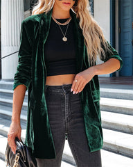 Clidress Xmas Season Velvet Cardigan Jacekt Coat