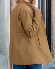 Clidress Chic Look Stand Collar Woolen Coat