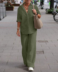 Clidress Casual Look Shirt & Pants Set