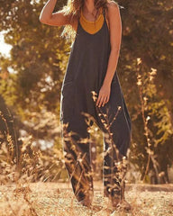 Clidress Slip Big Pocket Overalls Jumpsuit