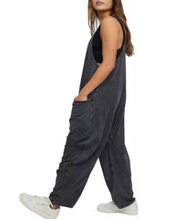 Clidress Slip Big Pocket Overalls Jumpsuit