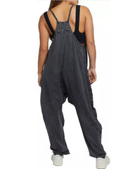 Clidress Slip Big Pocket Overalls Jumpsuit