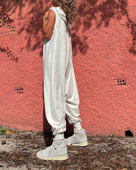 Clidress Solid Roomy Fit Hooded Jumpsuit
