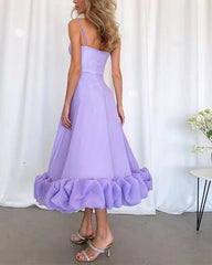 Clidress Slip A Line 3D Flower Hem Party Dress