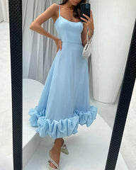 Clidress Slip A Line 3D Flower Hem Party Dress