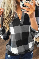 Clidress Scotland Plaid Top Shirt