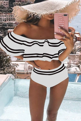 Clidress Ruffled Layered Bikini Swimsuit