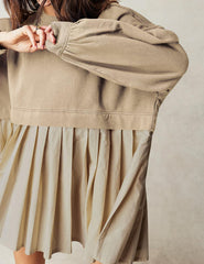 Clidress Patchwork Sweatshirt Loose Dress