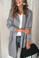 Clidress Lapel Long Overcoat Leisure Suits