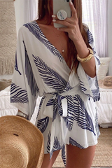 Clidress Plantain Leave Batwing Romper