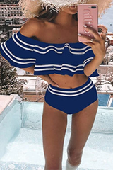 Clidress Ruffled Layered Bikini Swimsuit